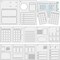 12 Pieces Speedy Spreads Journal Stencil DIY Journal Templates Reusable Weekly Monthly Layouts Stencils Plastic Planner Set for A5 Bullet Dot Grid DIY Notebook Diary